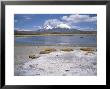 Volcan Parinacota On Right, Volcan Pomerape On Left, Volcanoes In The Lauca National Park, Chile by Geoff Renner Limited Edition Print
