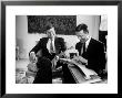 John Kennedy And Robert Mcnamara In Nyc Prior To Kennedy's Inauguration by Alfred Eisenstaedt Limited Edition Print