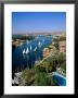Nile River, Feluccas On The Nile River And Old Cataract Hotel, Aswan, Egypt by Steve Vidler Limited Edition Print