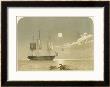 Sailing Vessel Becalmed On A Moonlit Night by F. Lydon Limited Edition Print