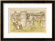 Scene At Epsom During Derby Day Where Crowds Gather Next To Several Bookmakers by William Gaunt Limited Edition Pricing Art Print