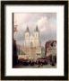 The Old Market Place At Prague, 1881 by Christiaan Cornelis Dommelshuizen Limited Edition Print