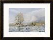 Two-Masted Sailing Ship Sails Out Of The Harbour At Bridport Dorset by Maurice Randall Limited Edition Pricing Art Print