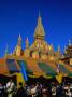 Pha That Luang Stupa On Show During That Luang Festival, Vientiane, Laos by Joe Cummings Limited Edition Print