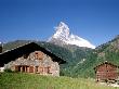 Old Chalet And Matterhorn by Elfi Kluck Limited Edition Print