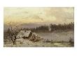 Sunset Over Hegdehaugen, 1866 (Oil On Canvas) by Morten Muller Limited Edition Pricing Art Print