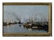 Ships In The Harbour, 1884 (Oil On Canvas by Johannes Martin Grimelund Limited Edition Print