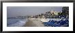 Empty Lounge Chairs On The Beach, Nice, French Riviera, France by Panoramic Images Limited Edition Print