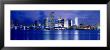 Panoramic View Of An Urban Skyline At Night, Miami, Florida, Usa by Paula Scaletta Limited Edition Pricing Art Print