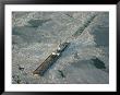 Tugboat Pushing Barge Through Winter Ice On The Chesapeake Bay by Skip Brown Limited Edition Print