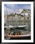 Port Barges On Douro River, With City Beyond, Oporto (Porto), Portugal by Upperhall Limited Edition Print
