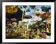 Parasols In Taman Pile Hindu Temple On Koningan Day, Bali, Indonesia by Robert Francis Limited Edition Print