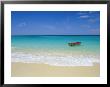 Boat Moored Near Beach, Caribbean Sea, West Indies by John Miller Limited Edition Print