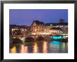 Mittlere Rhinebrucke And Rhine River, Basel, Switzerland by Walter Bibikow Limited Edition Print