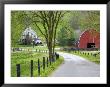 Red Barn And Farmhouse Near Berlin, Ohio, Usa by David R. Frazier Limited Edition Print