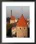 Overhead Of Town Wall Towers North Of Toompea Hill, Tallinn, Estonia by Jonathan Smith Limited Edition Print