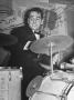 Drummer Gene Krupa Drumming In Benny Goodman's Band In The Manhattan Room At The Hotel Pennsylvania by Rex Hardy Jr. Limited Edition Print