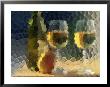 Wine And Glasses Behind Frosted Glass by Mitch Diamond Limited Edition Print