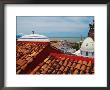 Terracotta Rooftop In Zona Centro, Templo De Guadelupe, Bay Of Banderas, Puerto Vallarta, Mexico by Anthony Plummer Limited Edition Print