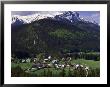 Ski Chalets & Tatra Mts, Zakopane, Carpathian Mts by Walter Bibikow Limited Edition Print