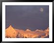 Moon Rising Over Mt. Silverthrone And Brooks, Denali National Park, Alaska, Usa by Hugh Rose Limited Edition Print