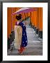 Portrait Of A Geisha Holding An Ornate Umbrella At Fushimi-Inari Taisha Shrine, Honshu, Japan by Gavin Hellier Limited Edition Pricing Art Print