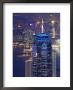 Central Skyscrapers At Night, Hong Kong, China by Charles Bowman Limited Edition Pricing Art Print