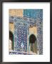Detail Of Turquoise Glazed Tiles On Late Timurid Style Shrine Of Khwaja Abu Nasr Parsa by Jane Sweeney Limited Edition Print