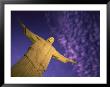 Statue Of Jesus Christ Against Twilight Sky by Michael Melford Limited Edition Print