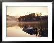 Early Morning Mist And Boat, Derwent Water, Lake District, Cumbria, England by Nigel Francis Limited Edition Print