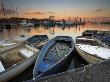 Boats Tied Up In Lymington Harbour At Sunset, Lymington, Hampshire, England, United Kingdom, Europe by Adam Burton Limited Edition Print