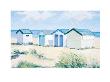 Beach Huts On A Bright Day by Jane Hewlett Limited Edition Pricing Art Print