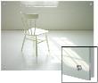 Lone White Chair In White Loft Space by S.B. Limited Edition Pricing Art Print