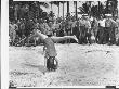 Barefoot Acrobat Joyce Breazell Doing A Panty-Revealing Split During Visit Of Uso Camp Show Tour by Peter Stackpole Limited Edition Print