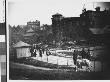 Panoramic View Of People Strolling Through The Central Park Zoo Near The Elephant Pen by Wallace G. Levison Limited Edition Pricing Art Print