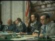 Senators Baker, Ervin, And Talmadge; Counsel Dash And Rufus Edmisten; Watergate Hearings by Gjon Mili Limited Edition Print