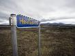 A Sign Indicating The Distance To Mt Hekla, Iceland by Atli Mar Limited Edition Print