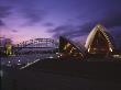 Opera House And Sydney Harbour Bridge At Sunset, Architect: Jorn Utzon by Alan Williams Limited Edition Print