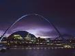 The Sage Gateshead, Gateshead, Tyne And Wear, England, Exterior At Dusk Through Millennium Bridge by Richard Bryant Limited Edition Print