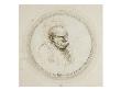 Homme En Buste Avec Un Énorme Menton En Galoche by Léonard De Vinci Limited Edition Pricing Art Print