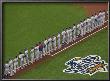 Texas Rangers V San Francisco Giants, Game 1:  Members Of The Texas Rangers Stand On First Base by Doug Pensinger Limited Edition Print