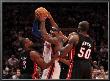 Miami Heat V New York Knicks: Amar'e Stoudemire, Dwyane Wade And Joel Anthony by Al Bello Limited Edition Print