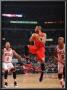 Los Angeles Clippers V Chicago Bulls: Eric Gordon, Derrick Rose And Keith Bogans by Randy Belice Limited Edition Print