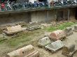 Roman Tombs And Motorcycles Share An Open Plaza In Barcelona by Stephen Sharnoff Limited Edition Print