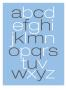 Lower Case Alphabet On Blue by Avalisa Limited Edition Pricing Art Print