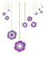 Purple Hanging Flowers by Avalisa Limited Edition Print