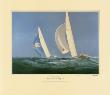 The America's Cup - Courageous V. Southern Cross, 1974 (Signed) by Tim Thompson Limited Edition Print