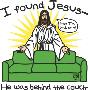 Jesus Behind Couch by Todd Goldman Limited Edition Pricing Art Print