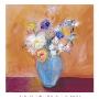 Blue Vase With Flowers by Nancy Ortenstone Limited Edition Pricing Art Print