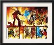 The Order #1 Group: Anthem, Heavy, Calamity, Pierce, Avona, Maul, Corona And Infernal Man Fighting by Barry Kitson Limited Edition Print